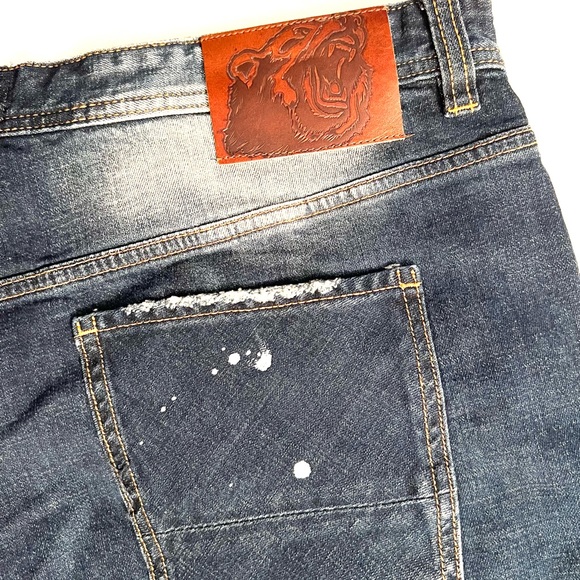 New Hustle Gang Men’s Denim Shorts. Size 42 Montego Wash 98011 Fisher Hip style - Picture 8 of 12